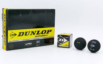 Замовити Мяч для сквоша DUNLOP (1шт) 700108 REVELATION PRO DOUBLE DOT (резина, черный)