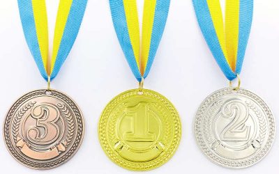 Медаль спортивная с лентой CELEBRITY d-6,5см C-6400 1-золото, 2-серебро, 3-бронза (металл, d-6,5см, 38g)(Р¤РѕС‚Рѕ 1)