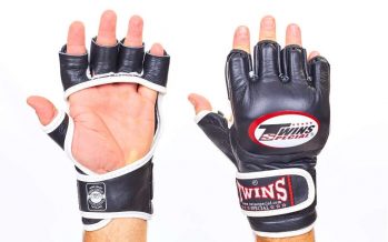 Замовити Перчатки для смешанных единоборств MMA кожаные TWINS GGL-6-BK (р-р M-XL, разные расцветки)
