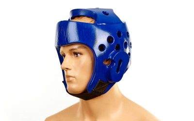 Шлем для таеквондо PU BO-2018-B WTF (р-р S-XL, синий)(Р¤РѕС‚Рѕ 1)