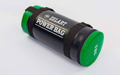 Мешок для кроссфита и фитнеса FI-5050A-5 Power Bag (нейлон, р-р см, вес 5кг, черно-зеленый)(Р¤РѕС‚Рѕ 1)