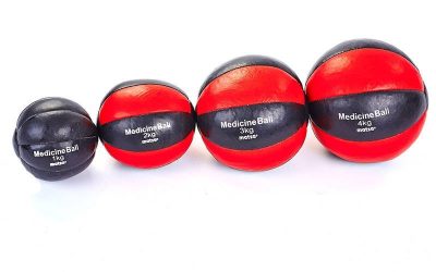 Мяч медицинский (медбол) MATSA ME-0241-1 1кг (верх-кожа, наполнитель-песок, d-14см, черный)(Р¤РѕС‚Рѕ 2)