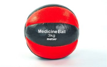 Замовити  Мяч медицинский (медбол) MATSA ME-0241-3 3кг (верх-кожа, наполнитель-песок, d-18см, красно-черный)