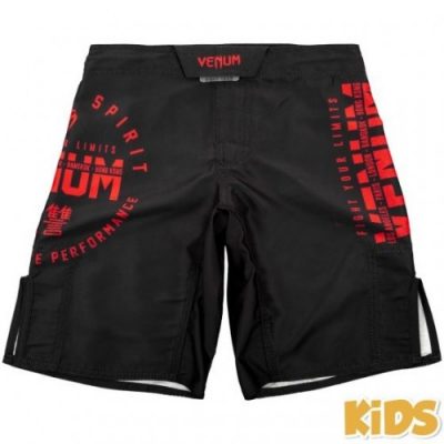 Шорты ММА детские Venum Signature Kids Fight Shorts Черный/Красный(Р¤РѕС‚Рѕ 1)
