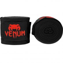 Замовити Боксерские бинты Venum Kontact Boxing Handwraps Черный/Красный