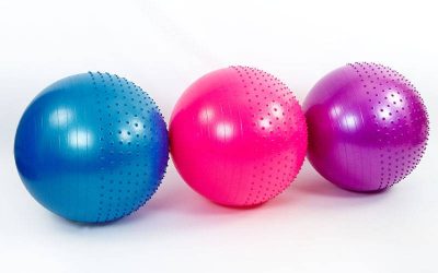Мяч для фитнеса (фитбол) полумассажный 2 в1 75см FI-4437-75 (PVC, розовый, фиолет., голубой, 1300г(Р¤РѕС‚Рѕ 2)
