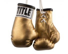 Замовити Брелок боксерская перчатка TITLE 3.5” Mini Boxing Gloves Золото