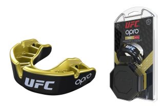 Замовити Капа OPRO Gold UFC Hologram Black Metal/Gold