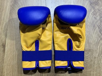 Снарядные перчатки кожаные TWINS TBGL-6F Синий-Желтый(Р¤РѕС‚Рѕ 4)