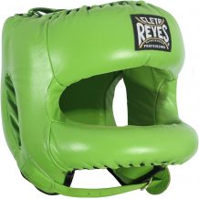 Замовити Боксерский шлем Cleto Reyes Headgear with Nylon Face Bar - Citrus Green