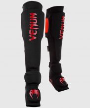 Замовити Защита ног Venum Kontact Evo Shin Guards Черный/Красный
