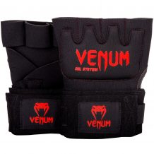 Замовити Накладки гелевые бинты Venum Gel Kontact Glove Wraps Черный/Красный