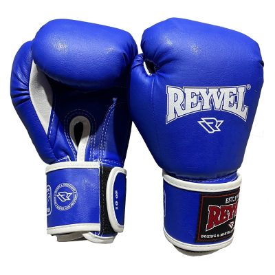 Боксерские перчатки Reyvel Fortuna увеличенные винил Синий(Р¤РѕС‚Рѕ 1)