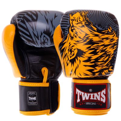 Перчатки боксерские кожаные TWINS FBGVL3-50 WOLF 10-14oz цвета в ассортименте(Р¤РѕС‚Рѕ 1)