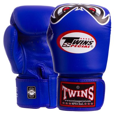 Перчатки боксерские кожаные на липучке TWINS FBGVL3-25-BL(Р¤РѕС‚Рѕ 1)