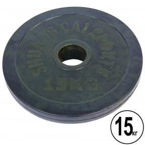 Блины (диски) обрезиненные 52мм 15кг  (ТА-1448 (отв. d-52мм, черные))(Р¤РѕС‚Рѕ 1)