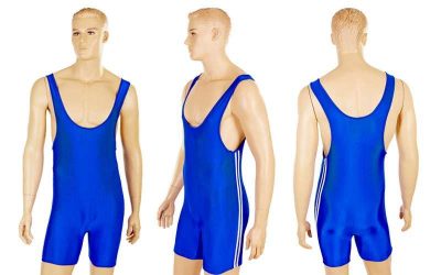 Трико борцовское, тяжелоатлет. мужское (бифлекс, р-р S-XL (RUS 44-52), синий) (CO-3534-BL )(Р¤РѕС‚Рѕ 1)