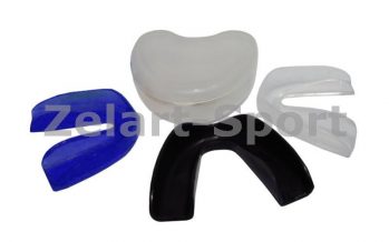 Замовити Капа одночелюстная юниорская BO-0028-M (термопластик, прозрачный, синий, черный, пластиковый футляр)