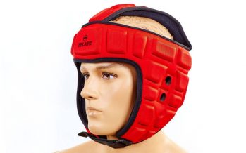 Замовити Шлем для единоборств (таеквондо) EVA+PU ZEL MA-4539-R (красный, р-р M-XL)
