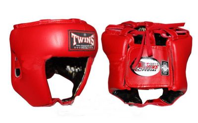 Шлем боксерский открытый Кожа TWINS HGL-8 Красный(Р¤РѕС‚Рѕ 1)