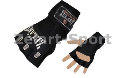Накладки (перчатки) для карате Кожа (L XL манжет на липучке, черный) (ZEL ZB-6106)(Р¤РѕС‚Рѕ 1)