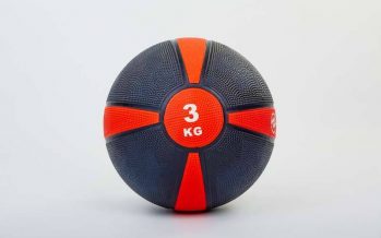 Замовити Мяч медицинский (медбол) FI-5122-3 3кг (резина, d-21,5см, черный-красный)