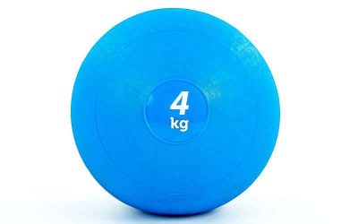 Мяч медицинский (слэмбол) SLAM BALL FI-5165-4 4кг (резина, минеральный наполнитель, d-23см, синий)(Р¤РѕС‚Рѕ 1)