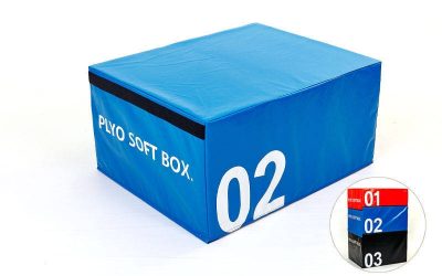 Бокс плиометрический мягкий (1шт) FI-5334-2 SOFT PLYOMETRIC BOXES (EPE, PVC, р-р 70х70х45см, синий)(Р¤РѕС‚Рѕ 1)