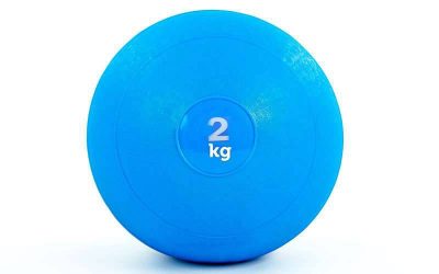 Мяч медицинский (слэмбол) SLAM BALL FI-5165-2 2кг (резина, минеральный наполнитель, d-23см, синий)(Р¤РѕС‚Рѕ 1)