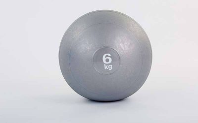 Мяч медицинский (слэмбол) SLAM BALL FI-5165-6 6кг (резина, минеральный наполнитель, d-23см, серый)(Р¤РѕС‚Рѕ 1)