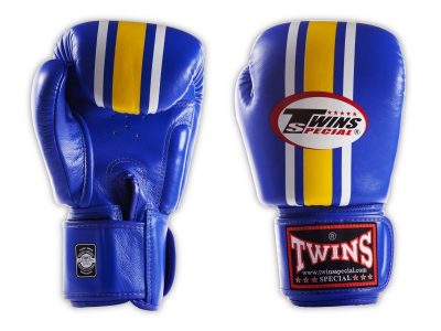 Перчатки боксерские кожаные на липучке TWINS (FBGV-3-BU)(Р¤РѕС‚Рѕ 1)