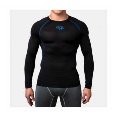 Компрессионная футболка Peresvit Air Motion Compression Long Sleeve T-Shirt Black Blue (501007-118)(Р¤РѕС‚Рѕ 1)