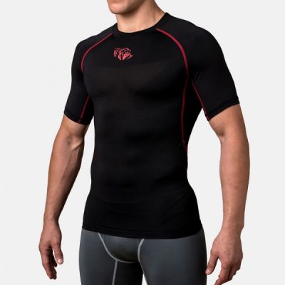 Компрессионная футболка Peresvit Air Motion Compression Short Sleeve T-Shirt Black Red (501005-134)(Р¤РѕС‚Рѕ 1)