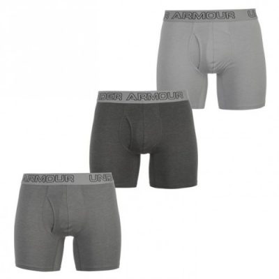 Трусы мужские Under Armour Cotton 3 Pack Boxer Shorts Mens Grey (422103-02)(Р¤РѕС‚Рѕ 1)