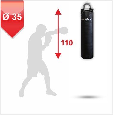 БОКСЕРСКИЙ МЕШОК РЕМЕННАЯ КОЖА ø 35 – 110 см, 30-40 кг(Р¤РѕС‚Рѕ 1)