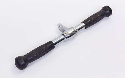 Ручка для тяги на трицепс, бицепс прямая c вращающимся подвесом с PU накладкой TA-5703 (l-40см)(Фото 1)