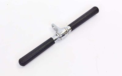 Ручка для тяги на трицепс, бицепс прямая c вращающимся подвесом с PU накладкой TA-5704 (l-40см)(Фото 1)