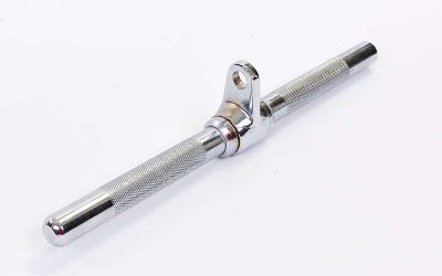 Ручка для тяги на трицепс, бицепс прямая c вращающимся подвесом с насечкой TA-5701 (l-40см)(Фото 1)