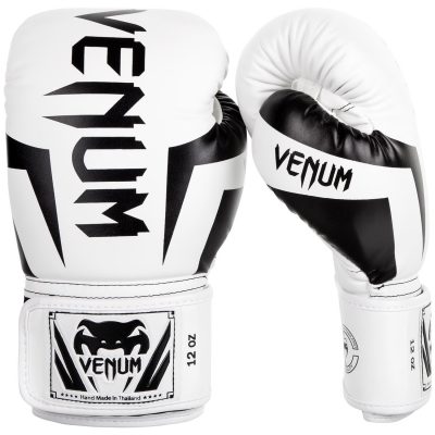 Боксерские перчатки Venum Elite Boxing Gloves White Black (1392-WB)(Р¤РѕС‚Рѕ 1)