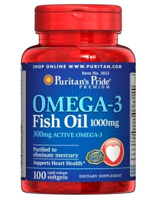Витамины Puritan's Pride Omega 3 Fish Oil 1000 mg(Фото 1)
