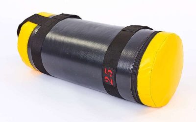 Мешок для кроссфита и фитнеса UR FI-6574-25 (PVC, нейлон, вес 25кг, р-р 56x22см, черный-желый)(Р¤РѕС‚Рѕ 1)
