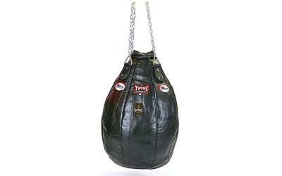 Груша боксерская Каплевидная набивная подвесная TWINS PPL-BK-L (кожа, d-80см,l-80см, черный)(Р¤РѕС‚Рѕ 1)