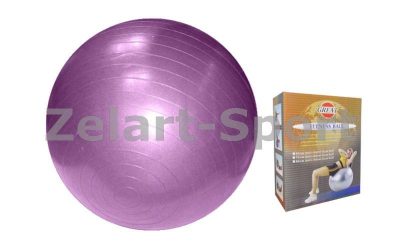 Мяч для фитнеса (фитбол) ZEL гладкий 65см FI-1980-65 (PVC глянцевый,800г,цвета в ассорт,ABS-система)(Фото 1)