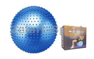 Мяч для фитнеса (фитбол) ZEL массажный 75см FI-1988-75 (PVC, 1400г,цвета в ассортименте,ABS-система)(Фото 1)