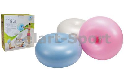 Мяч для фитнеса Бублик (фитбол) PS гладкий 50см FI-085-50 (PVC, h-30см, w-50см, 1100г, ABS-сист)(Фото 1)