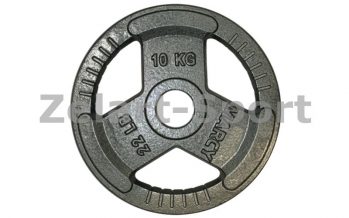 Замовити Блины (диски) стальные с хватом 52мм 10кг TA-8026-10 (отв. d-52мм, окрашенные)