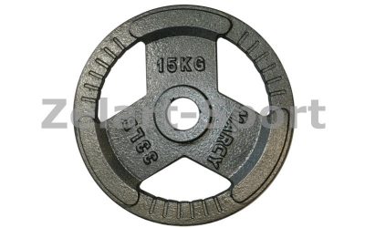 Блины (диски) стальные с хватом 52мм 15кг TA-8026-15 (отв. d-52мм, окрашенные)(Р¤РѕС‚Рѕ 1)