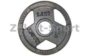 Замовити Блины (диски) стальные с хватом 52мм 2,5кг TA-8026-2,5 (отв. d-52мм, окрашенные)