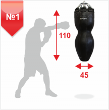 Замовити Боксерский мешок “СИЛУЭТ” №1 РЕМЕННАЯ КОЖА, 40-55 кг (04051201 )