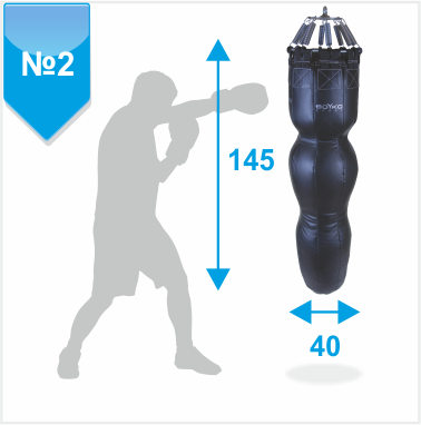 Боксерский мешок “СИЛУЭТ” №2 ПВХ 950-1100 гр/м2, 55-65 кг (04052202)(Р¤РѕС‚Рѕ 1)